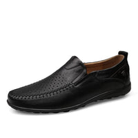 Slip On Men's Flats Breathable Male Driving Shoes Leather Loafers