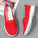 Lightweight Soft Knitting Sock Women's Sneakers Slip On Shoes Flats