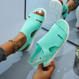 Summer Women Sandals Flats Buckle Strap Ladies Beach Shoes