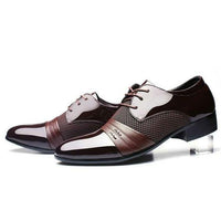 Men's Shoes - Men Large Size Formal Pointed Toe Lace Up Business Blucher Shoes